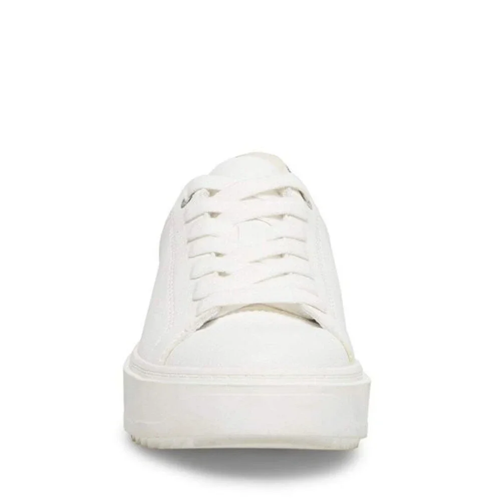 Steve Madden Catcher Sneakers Women's 9.5 White Leather Lifestyle Shoes JOBB675